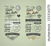 wedding invitations badges | Shutterstock .eps vector #151516370