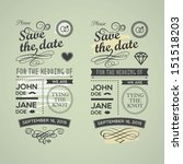 wedding invitations badges | Shutterstock . vector #151518203