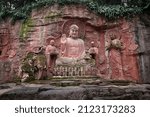 Stone Buddha carvings in Mount Emei Scenic Area, Sichuan Province, China