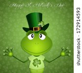 Green Frog In St.patrick's Day