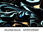 marbled dark  blue and gold... | Shutterstock . vector #645010060