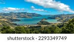 Small photo of Akaroa on Banks Peninsula in the Canterbury Region of the South Island of New Zealand. The area was also named Port Louis-Philippe by French settlers after the reigning French king Louis Philippe I