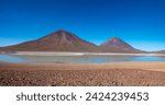Small photo of Laguna Verde, at the foot of 2 volcanoes, Licancabur and Juriques, which straddle the border with Chile, Bolivian altiplano
