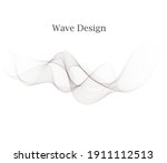 gray stream of smoky waves... | Shutterstock .eps vector #1911112513