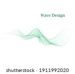 transparent smooth green wave... | Shutterstock .eps vector #1911992020