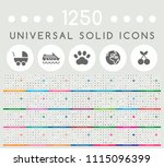 set of 1250 elegant universal... | Shutterstock .eps vector #1115096399