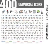 400 universal icons. | Shutterstock .eps vector #171931019