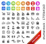 group of flat shopping icons an ... | Shutterstock .eps vector #175564163