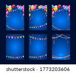 set of happy birthday vertical... | Shutterstock .eps vector #1773203606