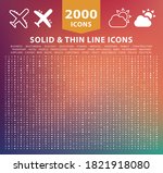 set of 2000 high quality thin... | Shutterstock .eps vector #1821918080