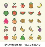 set of 25 minimalistic solid... | Shutterstock .eps vector #461955649