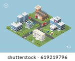 set of isolated high quality... | Shutterstock .eps vector #619219796