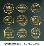 high quality luxury golden... | Shutterstock .eps vector #627632249