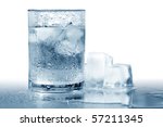Glass Of Very Cold Water With...
