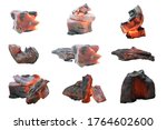 Charcoal, carbonize, carbon. isolated on white background. This has clipping path.