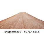 Dirt road isolated on white background. This has clipping path.   
