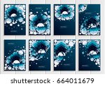 stock set collection vector... | Shutterstock .eps vector #664011679