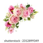 Pink rose  eustoma and...