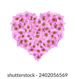 Floral heart with pink flowers...