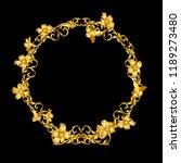 gold vintage flower frame  | Shutterstock .eps vector #1189273480