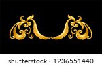 gold baroque frame scroll on... | Shutterstock .eps vector #1236551440