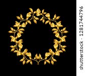 gold vintage  ornament frame | Shutterstock .eps vector #1281744796