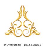 golden ornament frame scroll... | Shutterstock .eps vector #1516660013