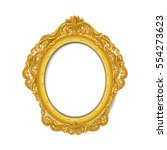 vintage gold picture frame | Shutterstock .eps vector #554273623