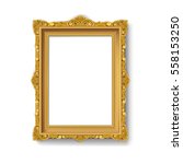vintage gold picture frame | Shutterstock .eps vector #558153250