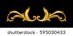 gold vintage baroque frame... | Shutterstock .eps vector #595030433