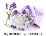 Wellness with lavender bath salt
