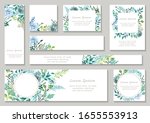 set of greenish floral... | Shutterstock .eps vector #1655553913
