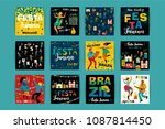 festa junina. vector templates... | Shutterstock .eps vector #1087814450