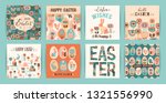 happy easter. vector templates... | Shutterstock .eps vector #1321556990