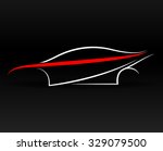 abstract sports car outline | Shutterstock .eps vector #329079500