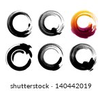 grunge circles for coffee or... | Shutterstock .eps vector #140442019