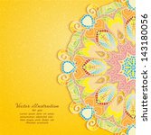 elegant indian ornamentation on ... | Shutterstock .eps vector #143180056