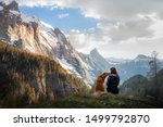 Girl With A Toller Dog In The...
