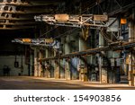 Dark Industrial Interior Of An...