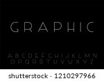 thin minimalistic font. english ... | Shutterstock .eps vector #1210297966
