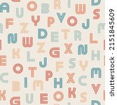 vector seamless alphabet... | Shutterstock .eps vector #2151845609
