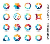 logo templates set. abstract... | Shutterstock .eps vector #243909160