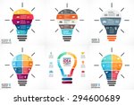 vector light bulb infographic.... | Shutterstock .eps vector #294600689
