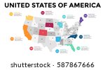 usa map infographic. slide... | Shutterstock .eps vector #587867666