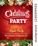 merry christmas party and... | Shutterstock .eps vector #1240399453