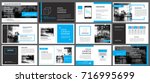 blue element for slide... | Shutterstock .eps vector #716995699