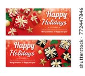 invitation merry christmas... | Shutterstock .eps vector #772447846