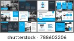 blue presentation templates and ... | Shutterstock .eps vector #788603206