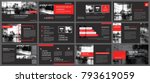 red and black element for slide ... | Shutterstock .eps vector #793619059