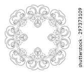 ornament black white card with... | Shutterstock .eps vector #297373109